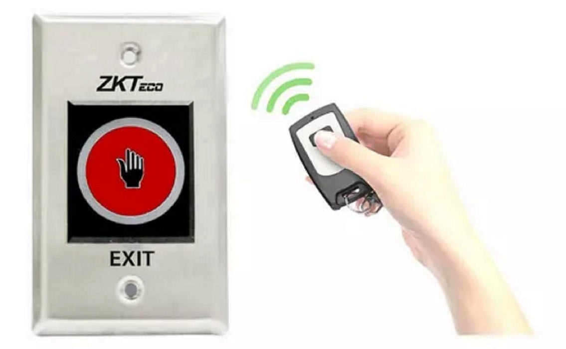 ZKTECO TLEB102-R Botón de Apertura sin Contacto con Control Remoto