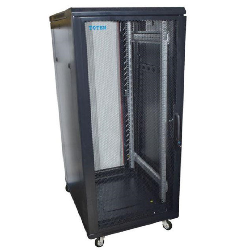 TOTEN G3.8142.9601 Gabinete de Piso 42RU Puerta delantera y posterior microperforada 2.06(Alt) x 0.80(Anc) x 1.10(P)