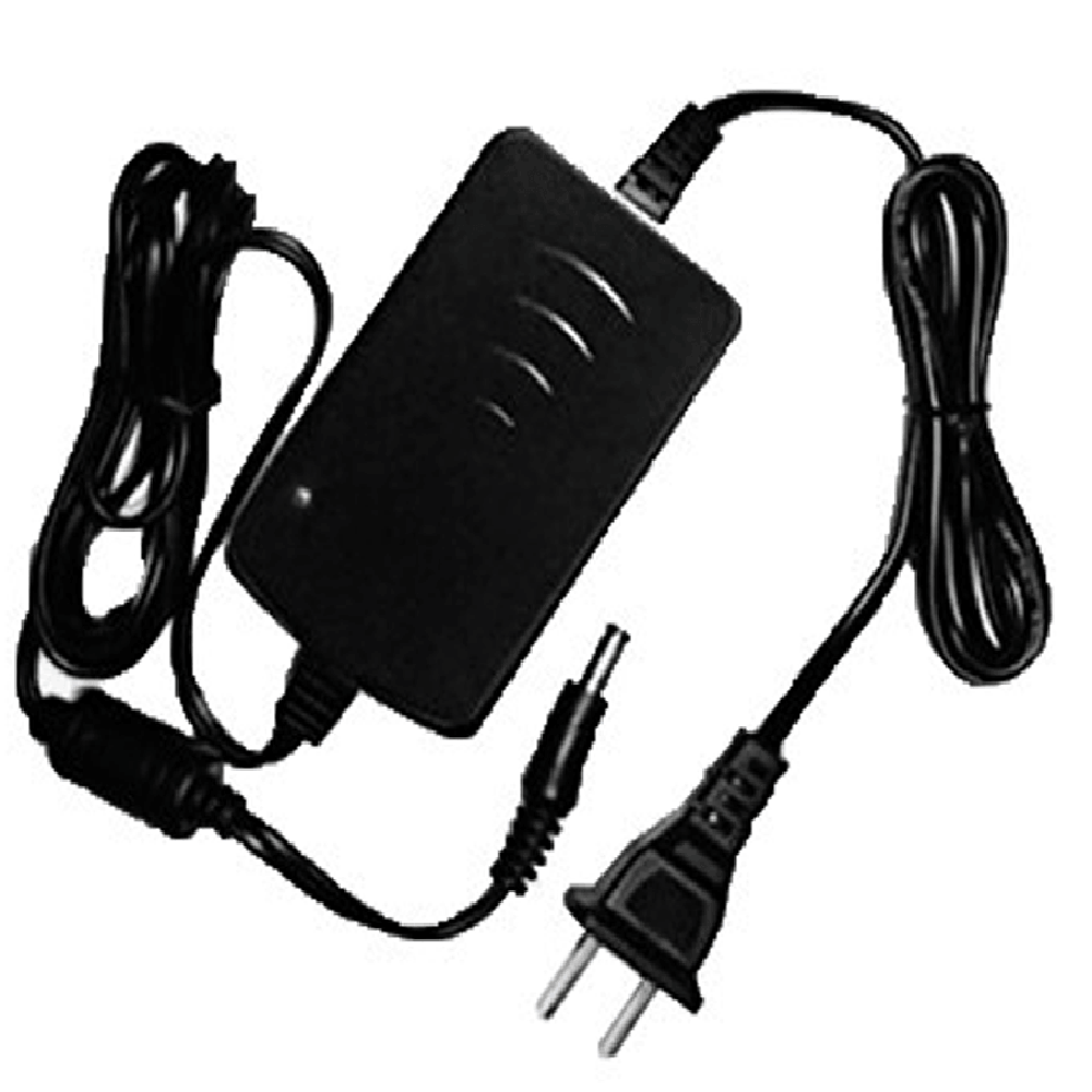 Fuente de poder negra para equipos de seguridad electrónica con cable y enchufe europeo