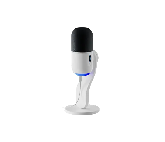 LOGITECH YETI GX Micrófono Supercardioide Gaming y Streming RGB Lightsync Blanco 988-000575