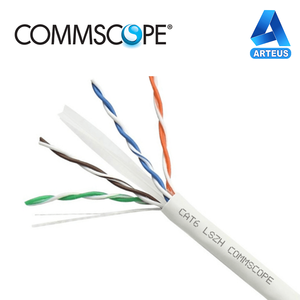 COMMSCOPE 1427070-2, Cable utp cat6 lszh blanco cobre 24awg 250mhz iec 60332-1 rollo 305mts - ARTEUS