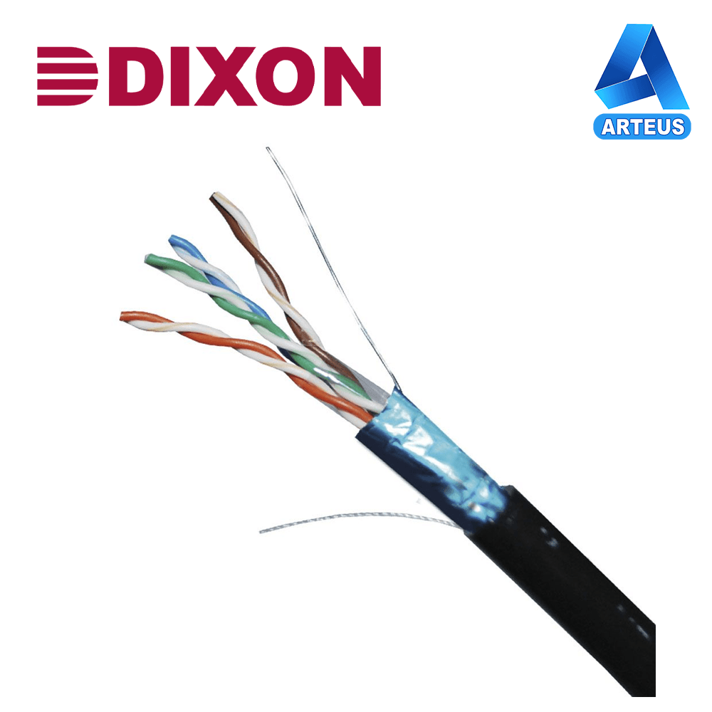 DIXON 8041, Cable de red utp categoría 5e 305m- negro - exterior 100% cobre - ARTEUS