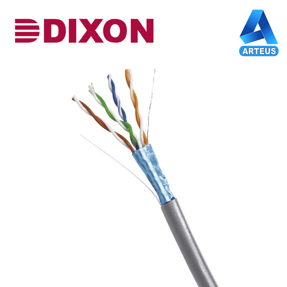 DIXON 9061 LSZH, Cable de red f/utp categoría 6a lszh 305m- gris- cobre - ARTEUS