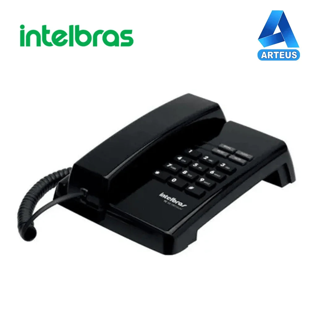 INTELBRAS 4080034 - TC50 PREMIUM NEGRO - TELEFONO ALÁMBRICO BÁSICO CON LED - ARTEUS