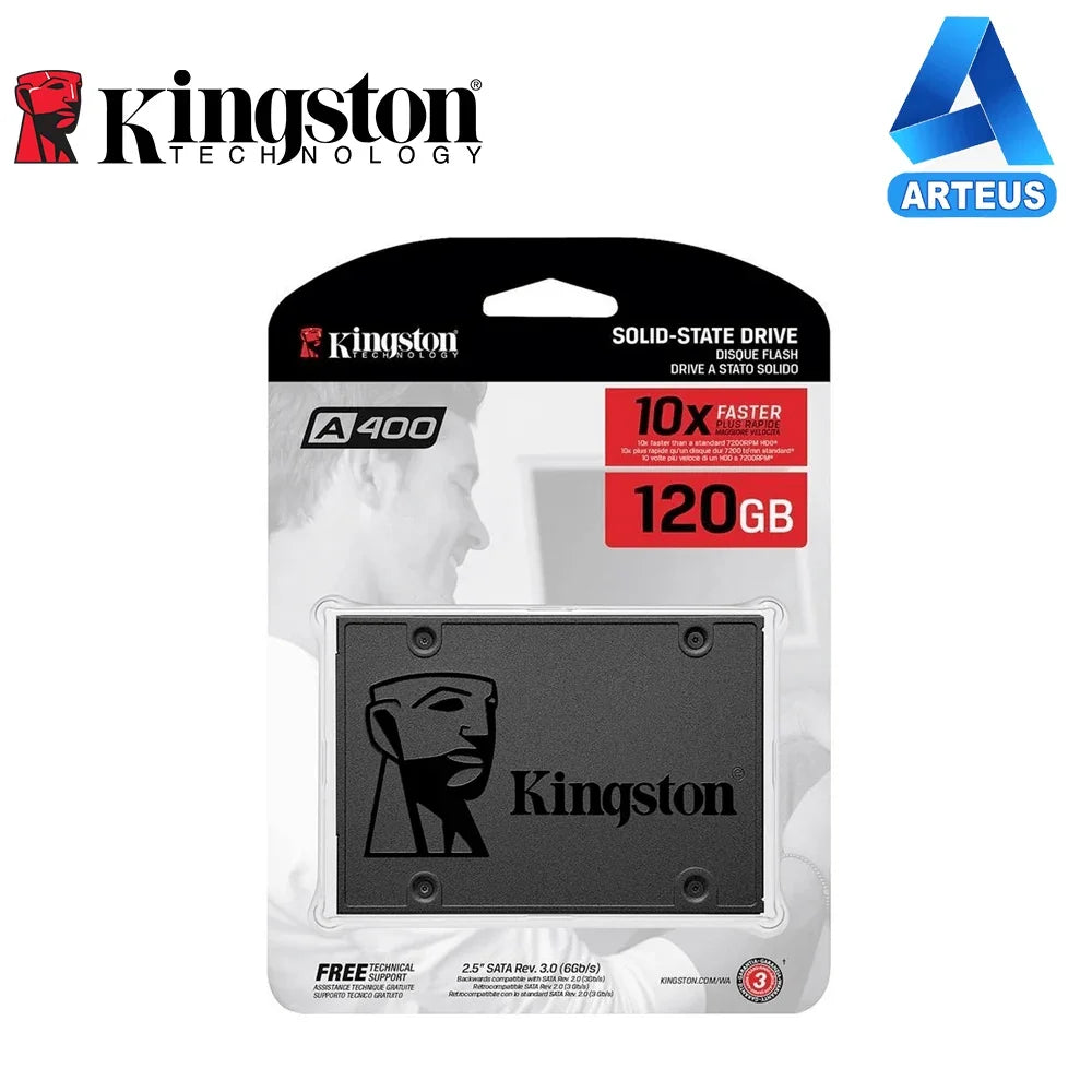 KINGSTON SA400S37/120G - DISCO SOLIDO KINGSTON A400, 120GB, SATA 6GB/S, 2.5", 7MM, TLC. - ARTEUS