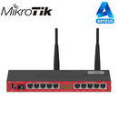 MIKROTIK RB2011UiAS-2HnD-IN - ROUTER BOARD, 10 PUERTOS ETHERNET, 1 PUERTO SFP, WI-FI DE GRAN COBERTURA 2.4 GHZ ANTENAS DE 4 DBI, HASTA 1 WATT DE POTENCIA - ARTEUS