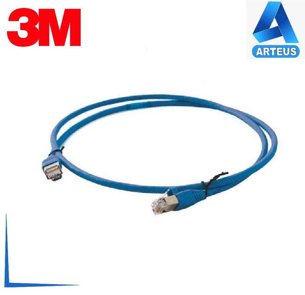 Patch cord Cat 6A x 2m 3M VOL-6ASFL-L2B cable de red F-UTP LSOH color azul - ARTEUS