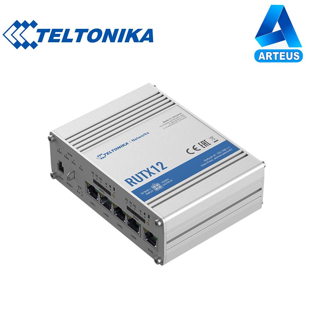 TELTONIKA RUTX12 - ROUTER INDUSTRIAL LTE (4.5G) CAT 6, DOBLE MODEM Y DOBLE SIM, GNSS - ARTEUS