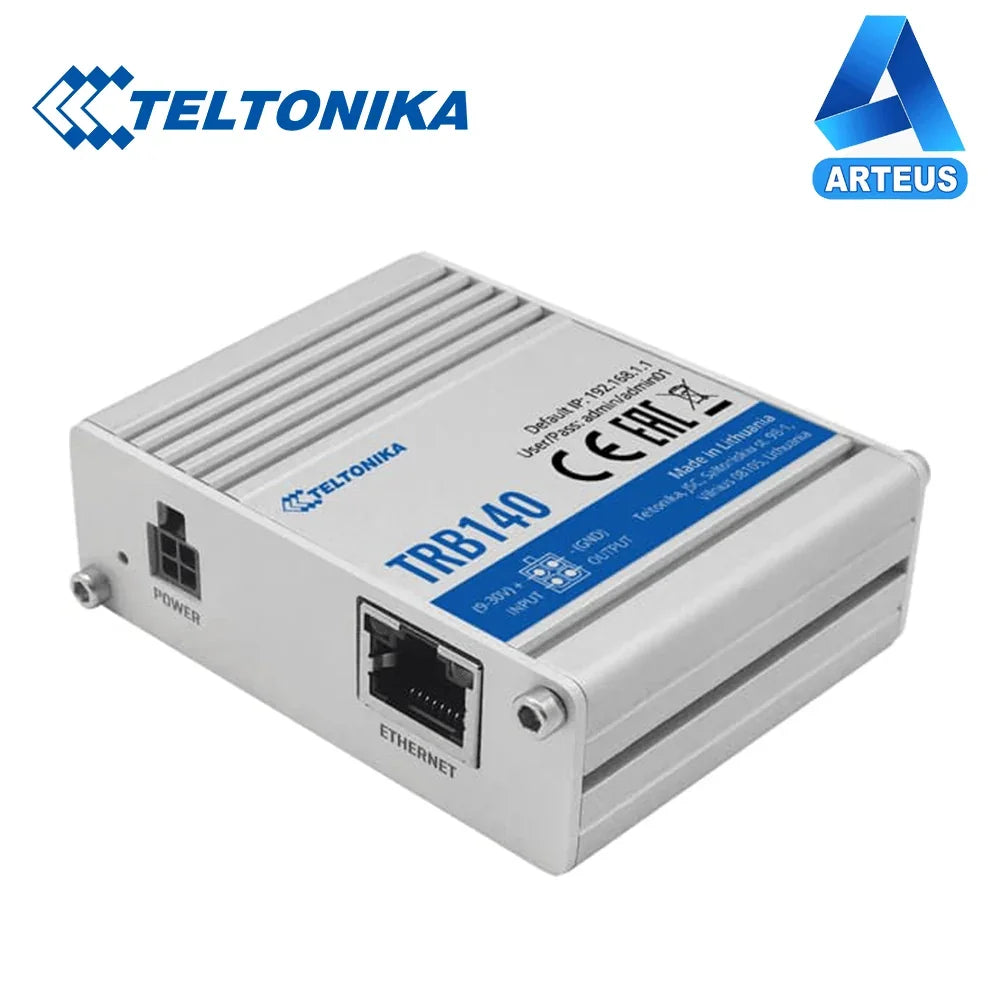 TELTONIKA TRB140 - GATEWAY LTE INDUSTRIAL ROBUSTO 4G/LTE (Cat 4), 3G, 2G | 9-30V - ARTEUS