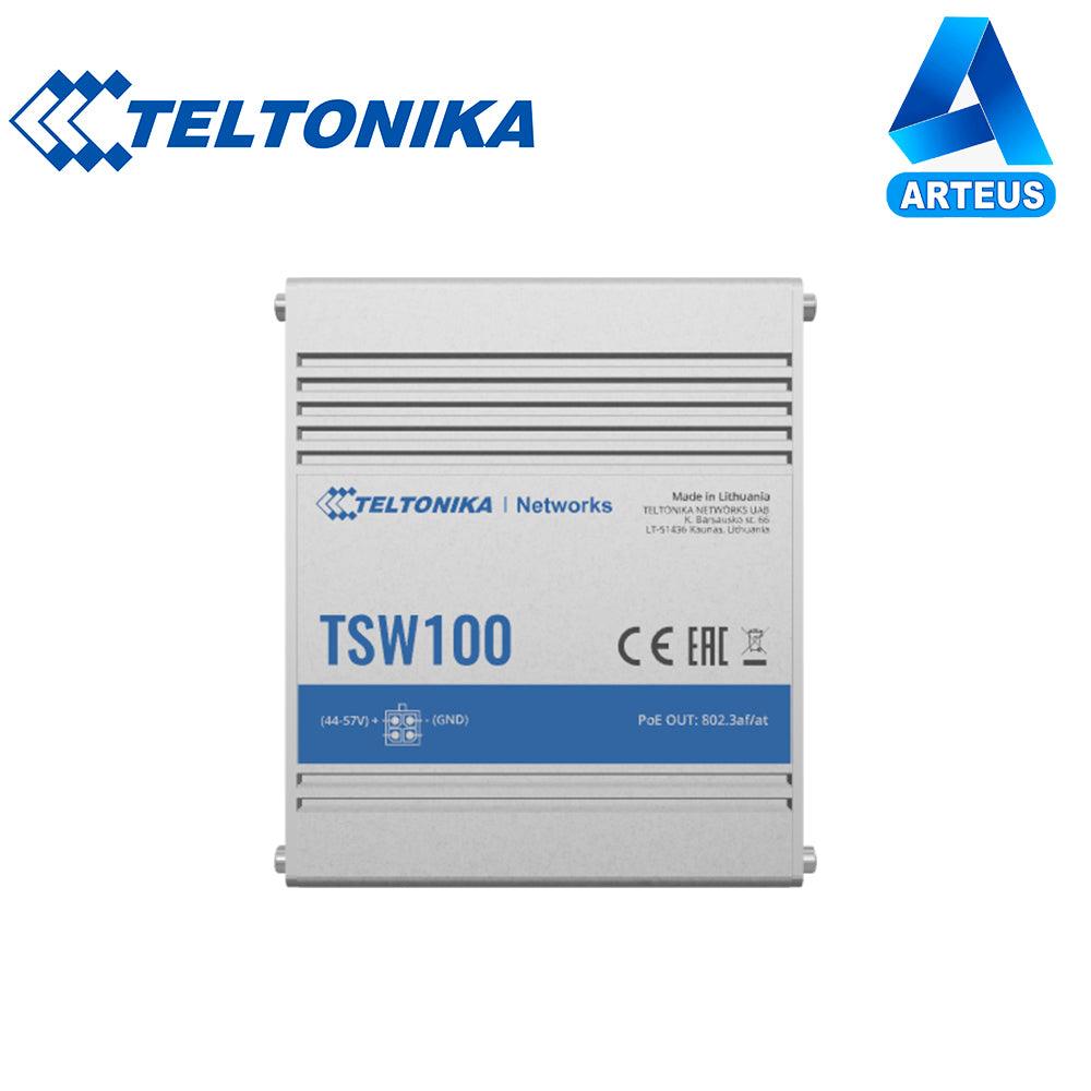 TELTONIKA TSW100 - SWITCH INDUSTRIAL NO-ADMINISTRABLE 5 PUERTOS GIGABIT, POE EN 4 PUERTOS 802.3AF/AT (120W) - ARTEUS