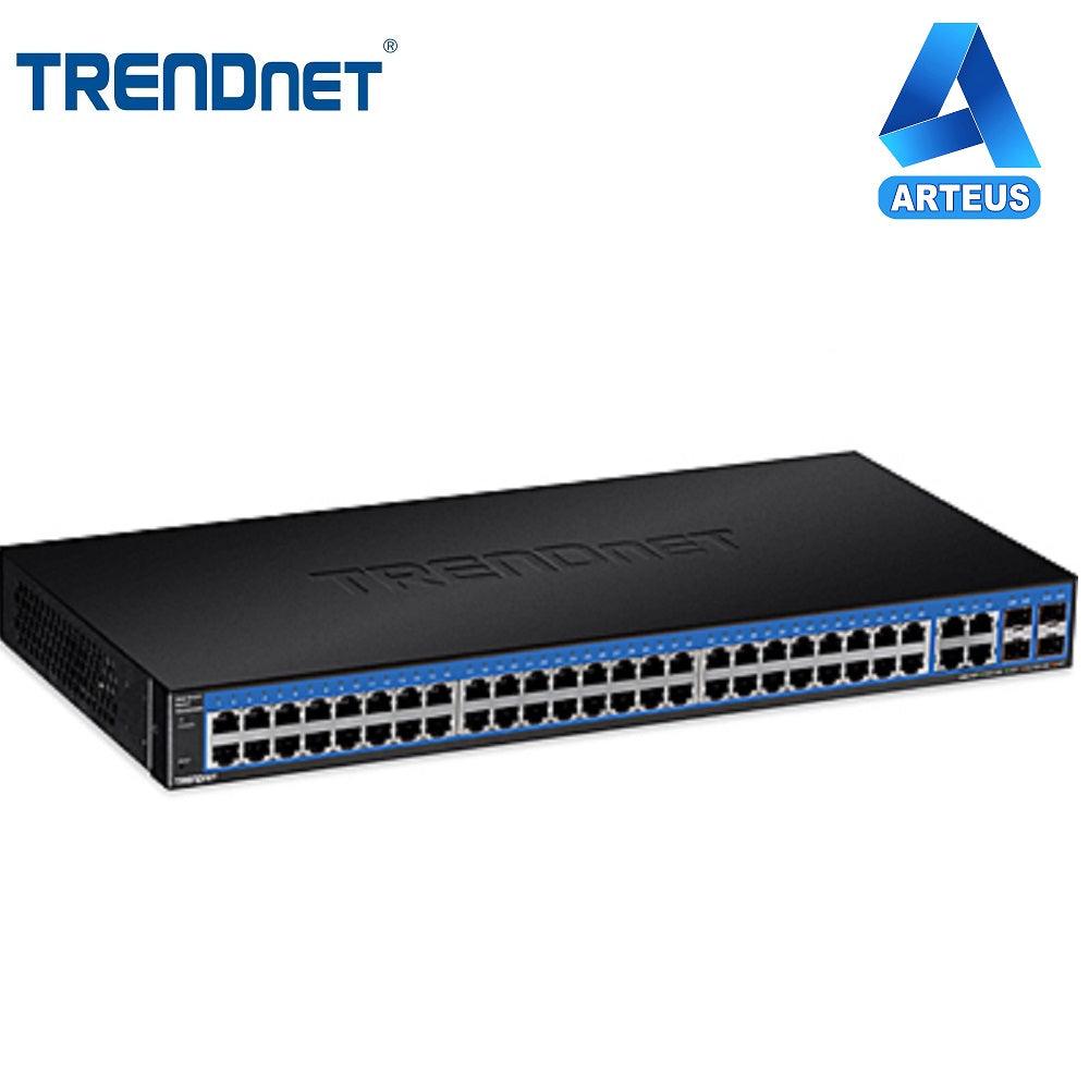 Switch TRENDnet TEG-524WS de 52 puertos Gigabit con 4 ranuras SFP, equipo para redes empresariales