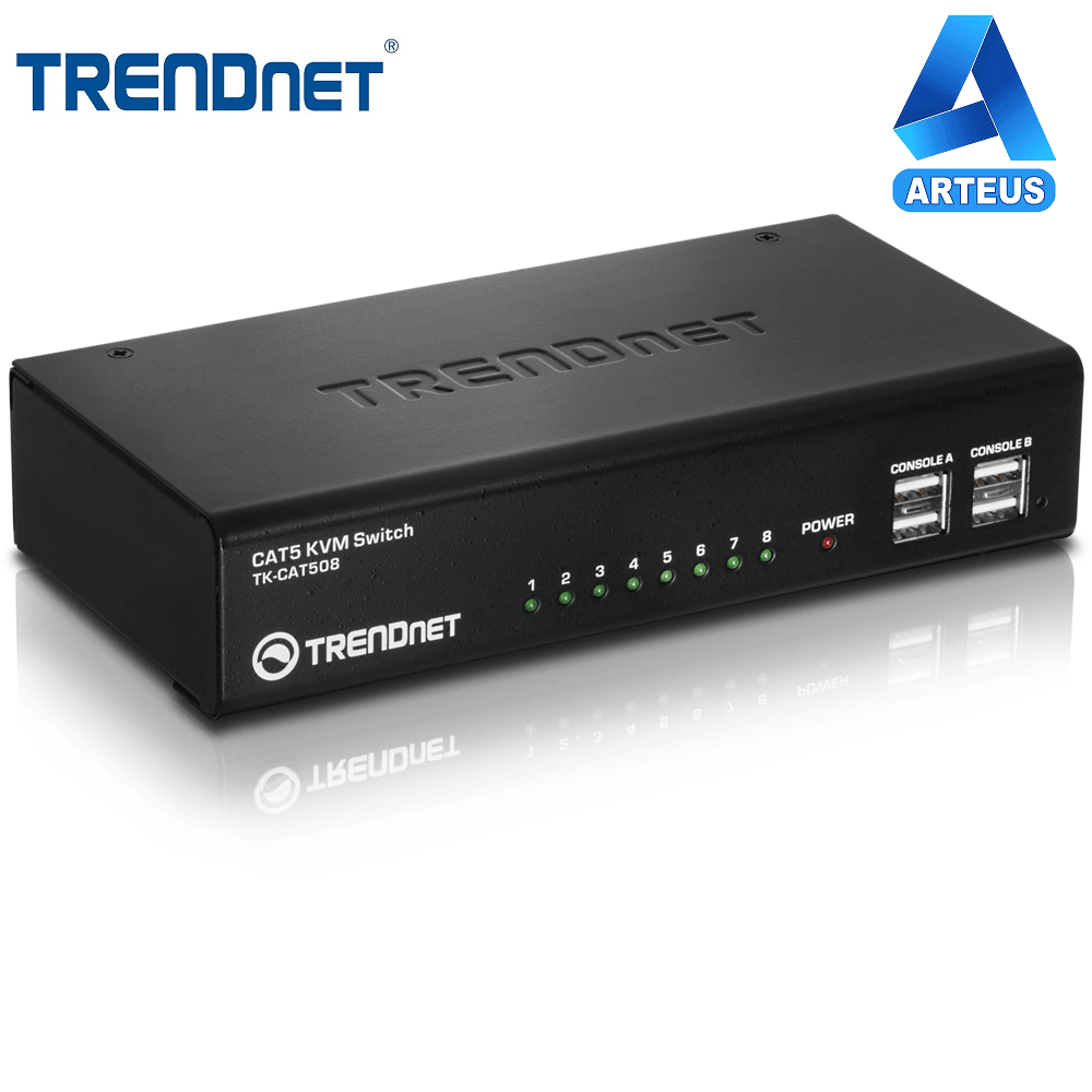 TRENDNET TK-CAT508 - Switch KVM CAT5 de 8 puertos