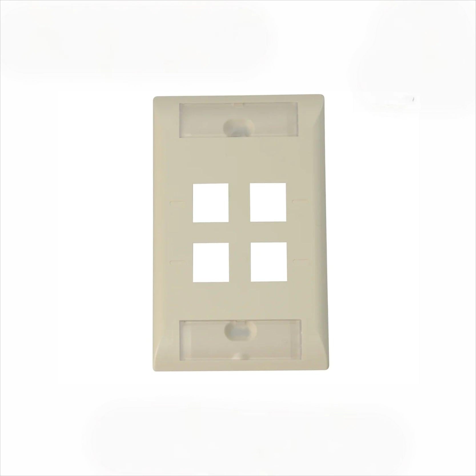 COMMSCOPE 0-2111039-1 Placa de Pared 4 Puertos Etiqueta Beige