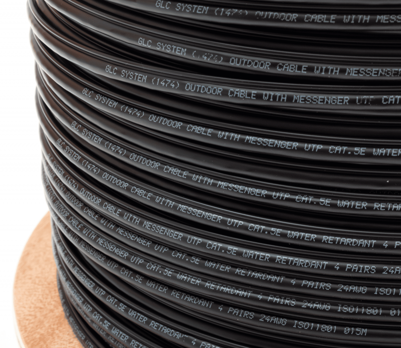 GLC TEC CE-1109C Cable UTP CAT5E 305m 24AWG 10% CCA para  Exterior