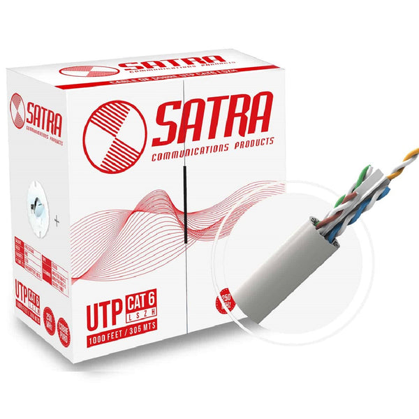 SATRA 0212021111 Cable UTP CAT 6 LSZH-1 cobre 24awg gris x 305mts