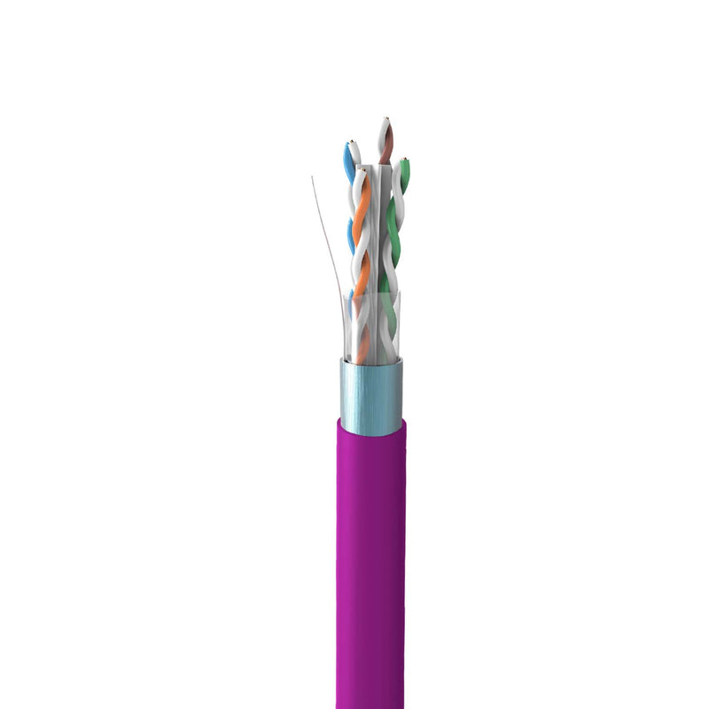 SATRA 0213062124 Cable de red F/UTP CAT6A LSZH-3 23AWG Violeta Bobina 305m