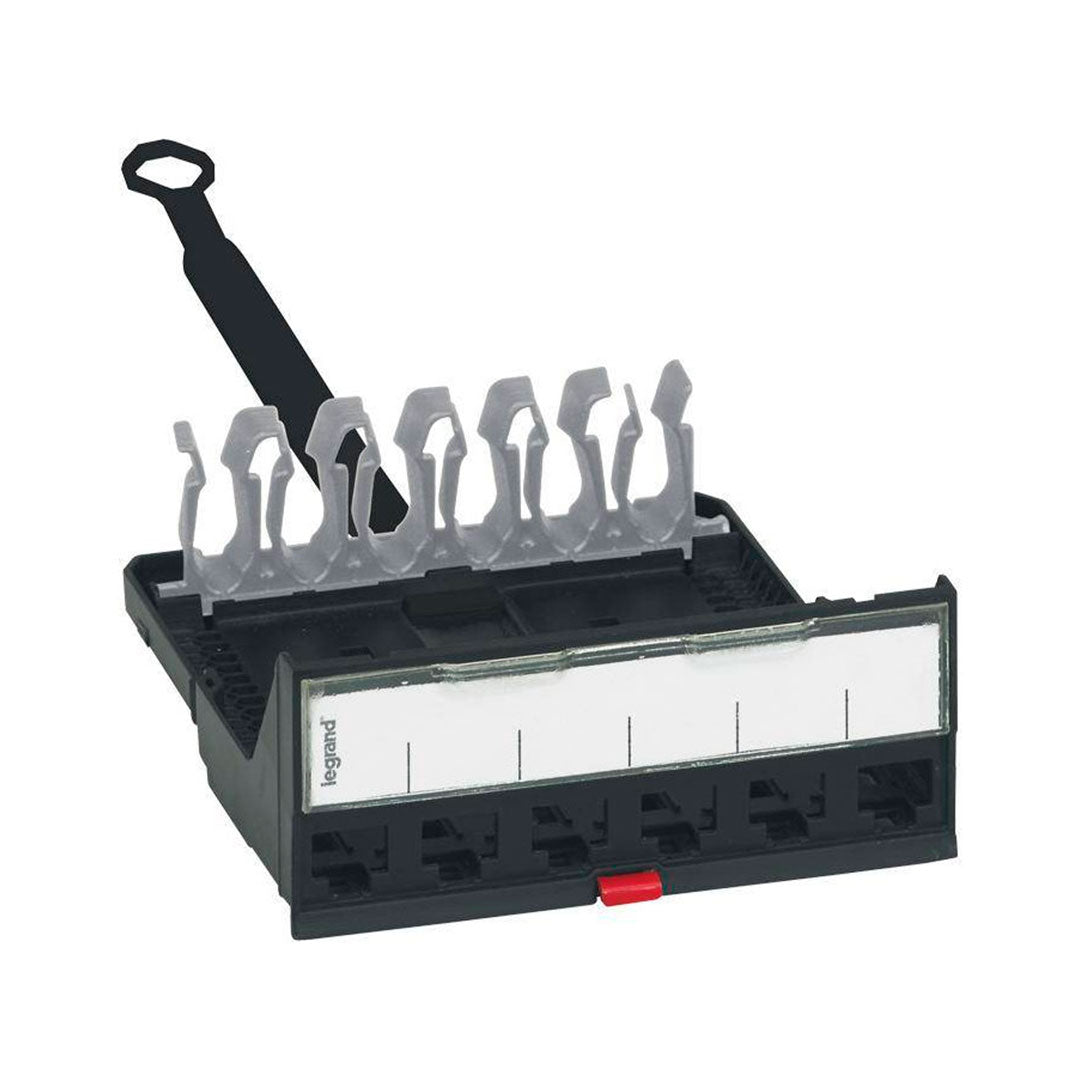 LEGRAND 033755 Cassette 6 Puertos de Patch Panel Vacio LCS3