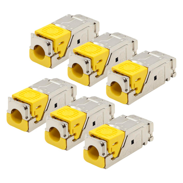 LEGRAND 033775-6 Jack RJ45 CAT 6A para paneles STP rectos y angulares pack x 6unidades