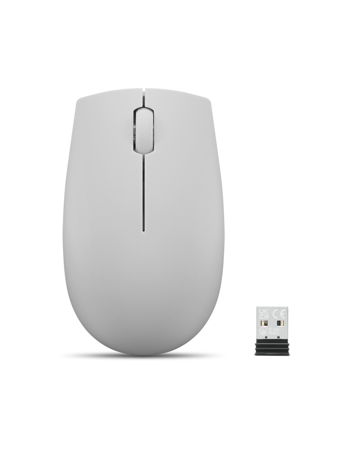 LENOVO 300 Mouse Inalambrico Compacto Sin Bateria 1000 DPI Gris Artico GY51L15687