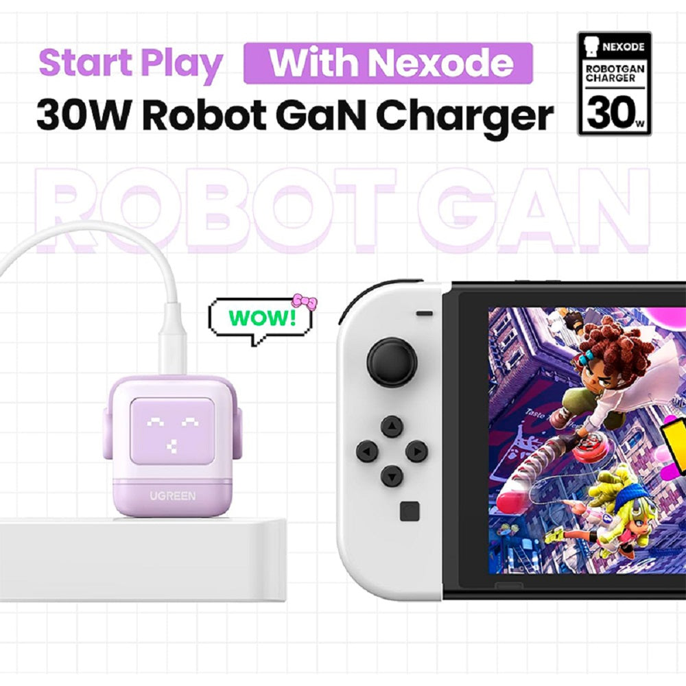 UGREEN CD359 25036 Nexode Cargador USB-C GAN 30W Lila