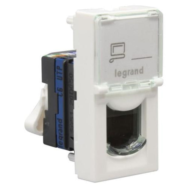 LEGRAND 076571, Toma RJ45 CAT 6A Mosaico 1 módulo blanco