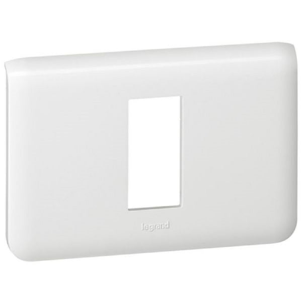 LEGRAND 078891, Faceplate Placa de pared 1 punto blanco con soporte 080251