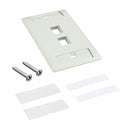 COMMSCOPE 1-2111009-3, Placa de parede de 2 portas | branco | rótulo