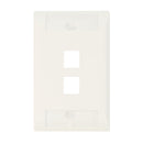 COMMSCOPE 1-2111009-3, Placa de parede de 2 portas | branco | rótulo