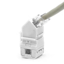 SATRA 102070001 Conector Jack RJ45 Cat6 Angular 45° Blanco