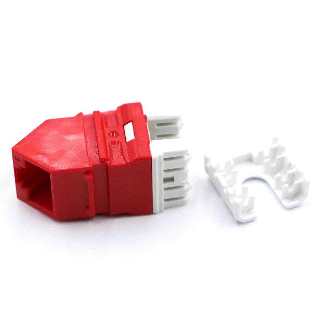 SATRA 0102070005 Jack RJ45 Angular Cat6 Rojo