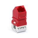 SATRA 102070005 Conector Jack RJ45 Cat6 Angular 45° Rojo
