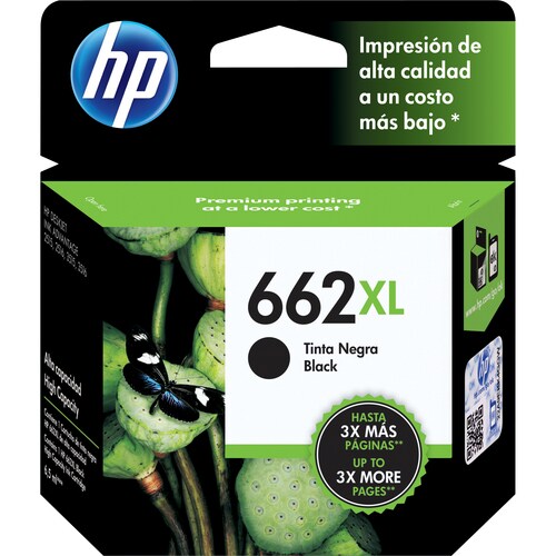 HP CZ105AL Cartucho de Tinta 662XL Inyección de Tinta Negro