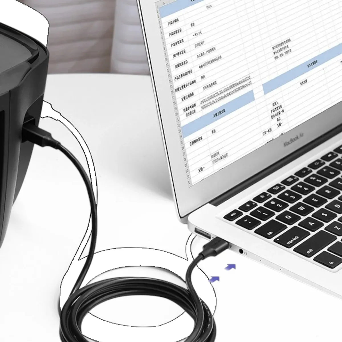 UGREEN US135 10350 Cable USB para Impresora 1.5m 480 Mbps