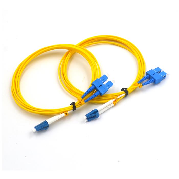 OPFIBRA CO-DX-LCU-SCU-MM2-AQ-LH-TB-3M, Patch cord de Fibra Optica FO Duplex LC/UPC-SC/UPC LSZH AMARILLO X 3MT