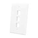 SATRA 111020301 Faceplate 3 Puntos Placa de Pared PVC Simple
