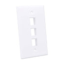 SATRA 111020301 Faceplate 3 Puntos Placa de Pared PVC Simple