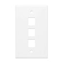 SATRA 111020301 Faceplate 3 Puntos Placa de Pared PVC Simple