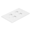 SATRA 111020401 Faceplate 4 Puntos Placa de Pared PVC Simple