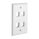 SATRA 111020401 Faceplate 4 Puntos Placa de Pared PVC Simple