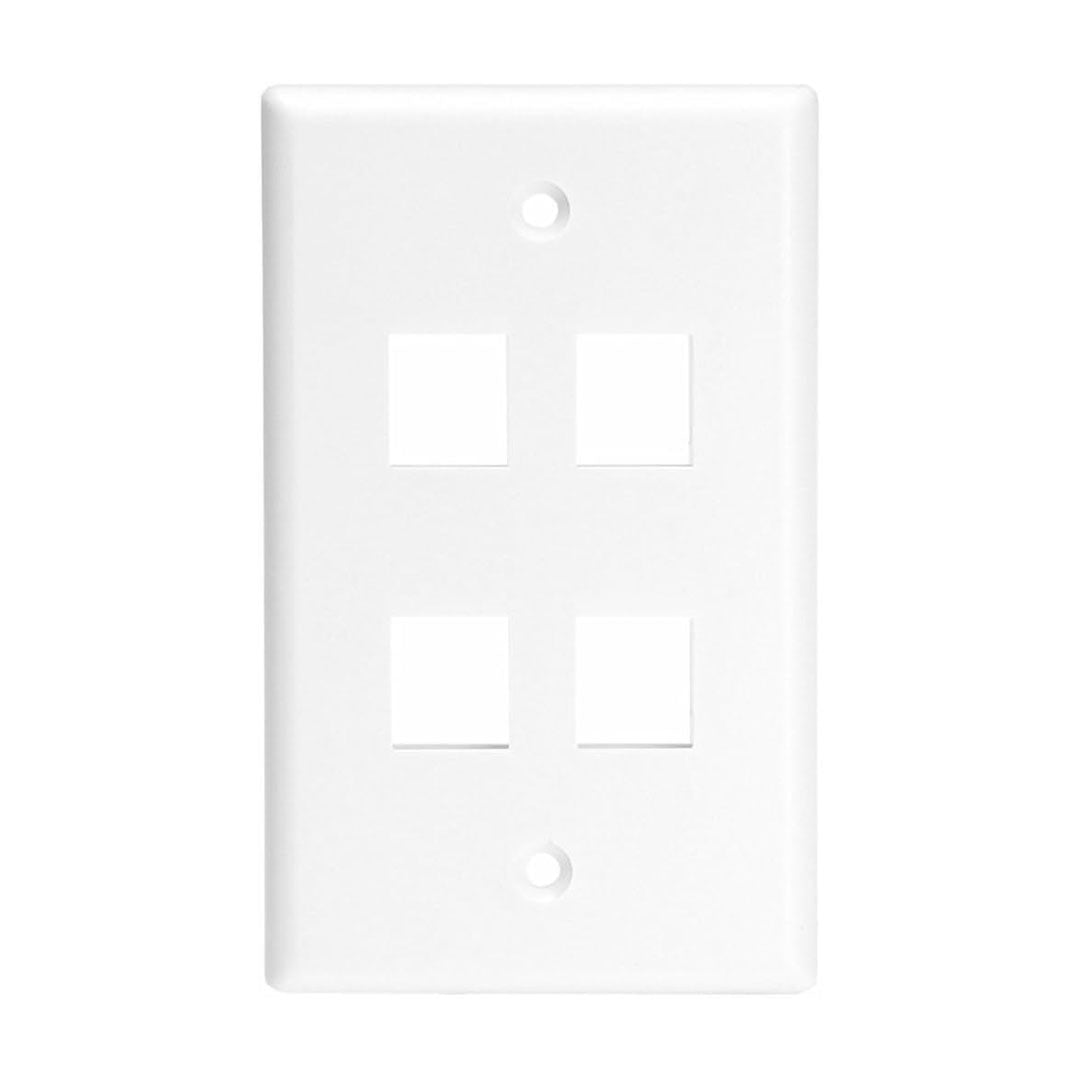 SATRA 0111020401 Faceplate Placa de Pared Simple 4 Puntos