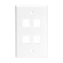 SATRA 111020401 Faceplate 4 Puntos Placa de Pared PVC Simple