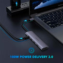 Adaptador UGREEN CM195 ​​​​15214 Revodok 7 em 1 USB-C HUB, fornecimento de energia USB de 95 W, HDMI 4K a 30 Hz