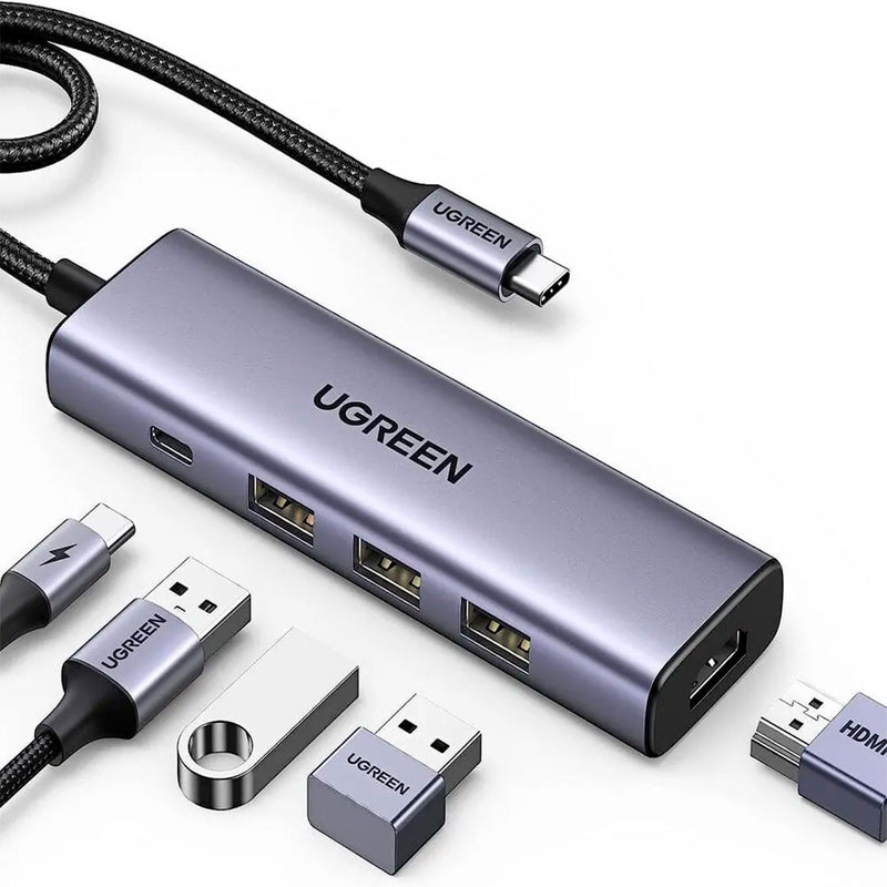 UGREEN CM511 15596 Adaptador HUB 5 en 1 USB C Hub Revodok, 4K HDMI
