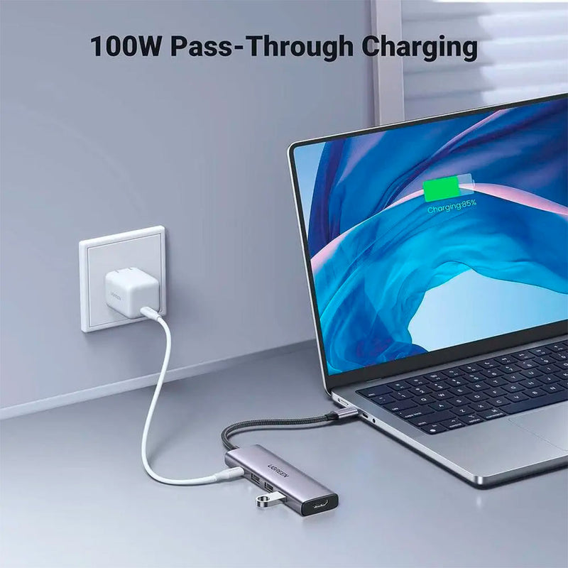 UGREEN CM511 15596 Adaptador HUB 5 en 1 USB C Hub Revodok, 4K HDMI