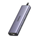 UGREEN CM512 15598 Revodok 6 em 1 USB C Gigabit Ethernet HUB Adaptador, HDMI 4K
