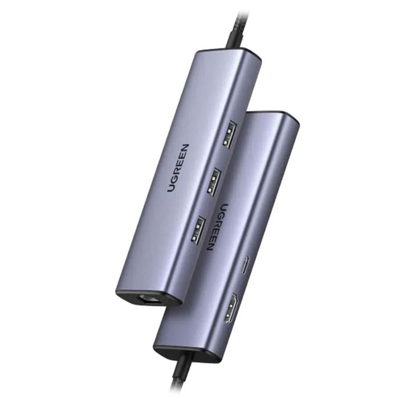UGREEN CM512 15598 Adaptador HUB Ethernet Gigabit USB C 6 en 1 Revodok, HDMI 4K