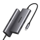 Adaptador UGREEN CM498 15600 9 em 1 USB C HUB, 4K HDMI, 1 VGA, 3 USB 3.0 A, Gigabit Ethernet, 100 W PD, Slot para cartão SD/TF