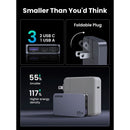 Carregador UGREEN X753 15817 Ultra Slim iPhone Nexode Pro 65W 3 portas GaN