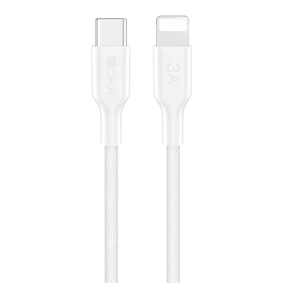 1HORA CAB273-W Cable Trenzado USB-C a Lightning de 1M