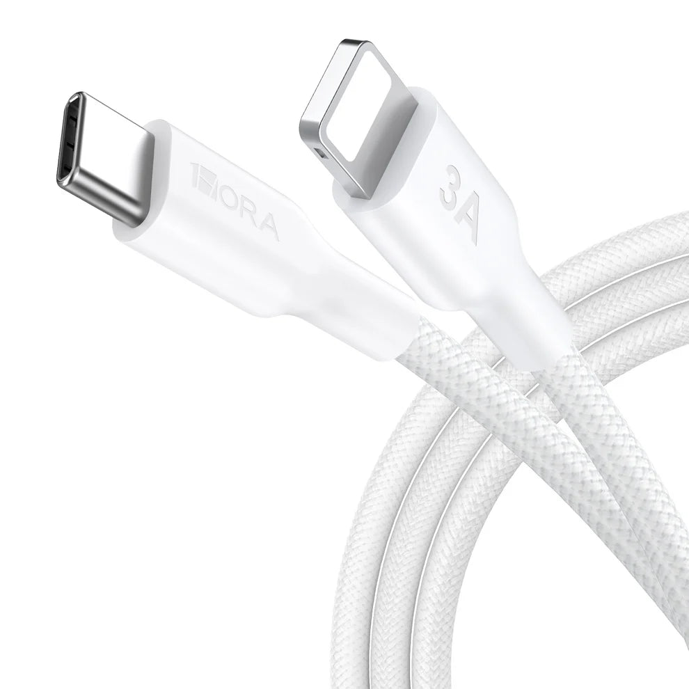 1HORA CAB273-W Cable Trenzado USB-C a Lightning de 1M